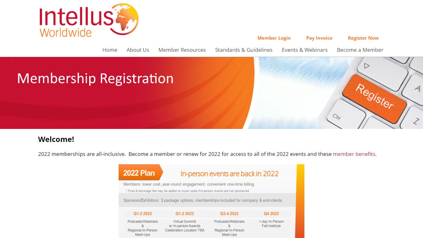 Registration/Membership - Home - Intellus